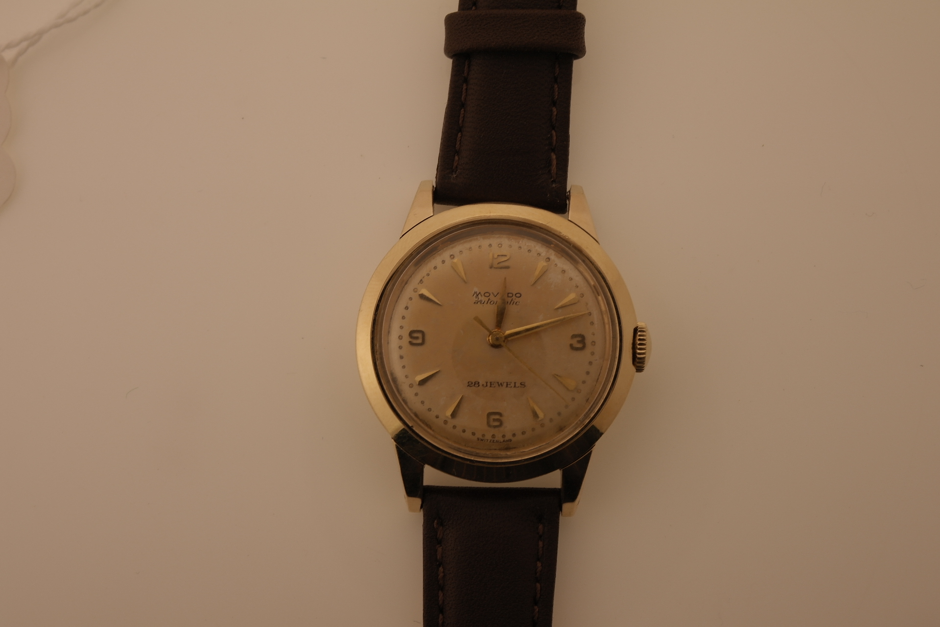 Men's 14K Movado Vintage Watch 28 Jewels Automatic
