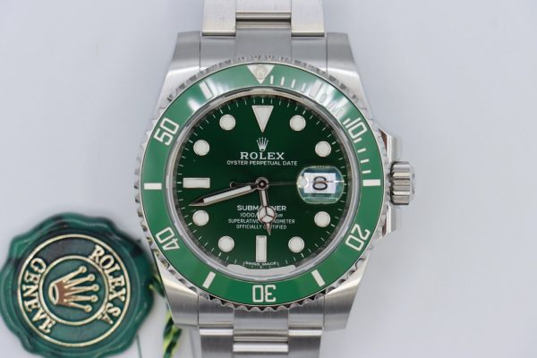 Rolex Submariner 116610LV Hulk Green Dial & Bezel Oyster Band Box & Papers Year 2017