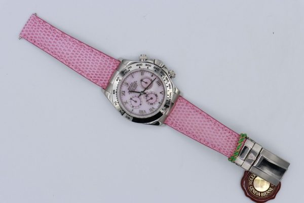 Rolex Daytona 116519 Beach Pink Mother of Pearl Roman Dial White Gold Full Set