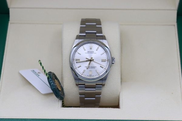 Rolex Oyster Perpetual 126000 Silver Index Dial Stainless Steel 36mm Box & Papers - Image 10