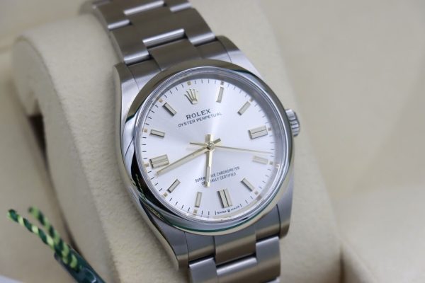 Rolex Oyster Perpetual 126000 Silver Index Dial Stainless Steel 36mm Box & Papers - Image 11