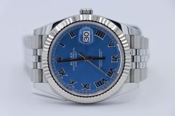 Rolex Datejust 41 126334 Blue Azure Roman Dial Jubilee Band Box & Papers 2021 - Image 5