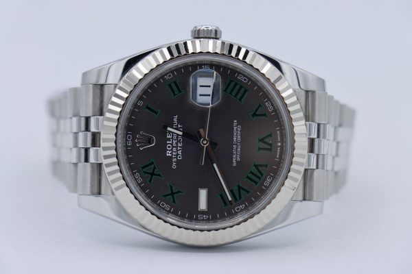 Rolex Datejust 41 126334 Wimbledon Dial Jubilee Band White Gold Fluted Bezel - Image 5