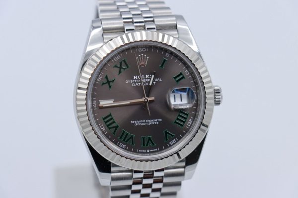 Rolex Datejust 41 126334 Wimbledon Dial Jubilee Band White Gold Fluted Bezel - Image 9