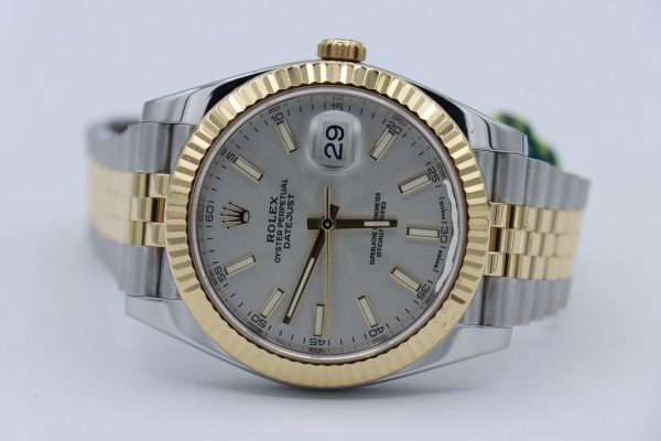 Rolex Datejust 41 126333 Silver Index Dial Jubilee Band Two-Tone Box & Papers - Image 5