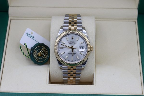 Rolex Datejust 41 126333 Silver Index Dial Jubilee Band Two-Tone Box & Papers - Image 10