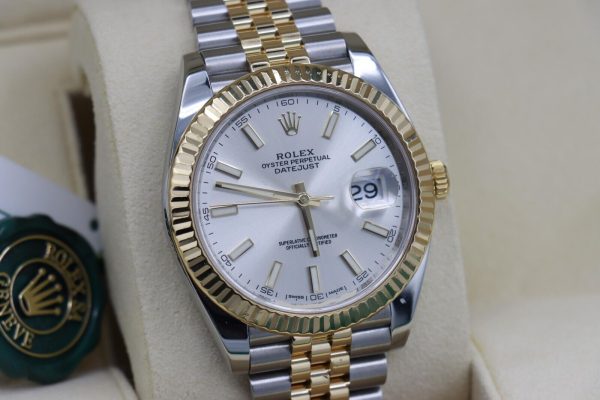 Rolex Datejust 41 126333 Silver Index Dial Jubilee Band Two-Tone Box & Papers - Image 11