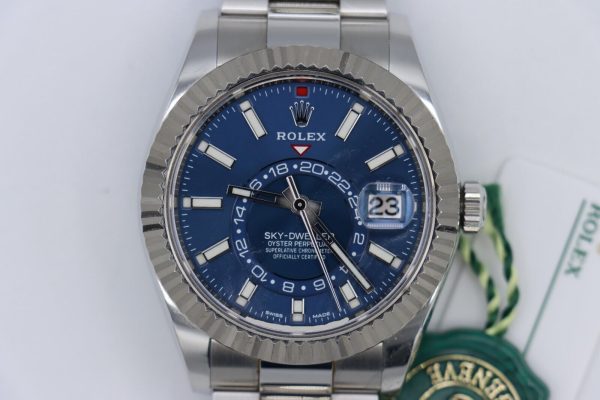 Rolex Sky-Dweller 326934 Blue Index Dial Oyster Band 42mm Box & Papers Year 2017