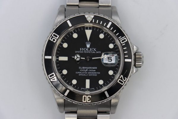 Rolex Submariner 16800 Matte Black Dial & Bezel Oyster Band Circa 1984