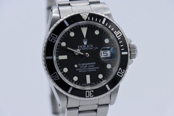 Rolex Submariner 16800 Matte Black Dial & Bezel Oyster Band Circa 1984 - Image 9