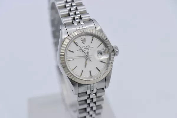 Rolex Lady Datejust 69174 Silver Linen Dial Jubilee Band 26mm Circa 1984 - Image 9