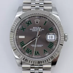 Rolex Datejust 41 126334 Wimbledon Dial Jubilee Band 41mm White Gold Bezel