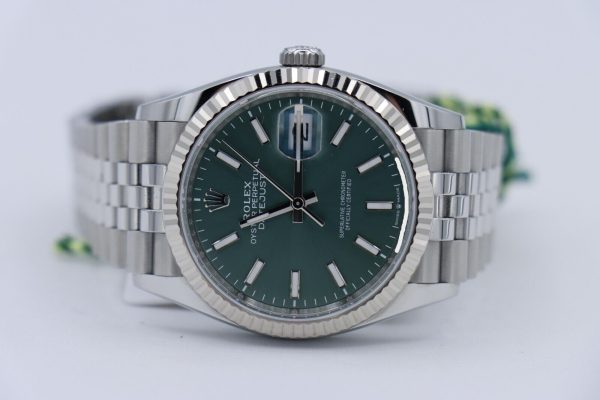 Rolex Datejust 126234 Mint Green Dial 36mm Jubilee Band Box & Papers Year 2024 - Image 5