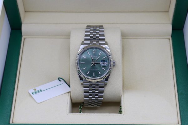 Rolex Datejust 126234 Mint Green Dial 36mm Jubilee Band Box & Papers Year 2024 - Image 10