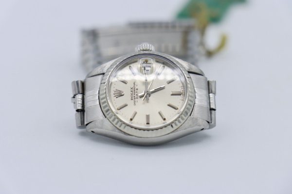 Rolex Lady Datejust 6917 Silver Sigma Dial Jubilee Oval Band Box & Papers - Image 5