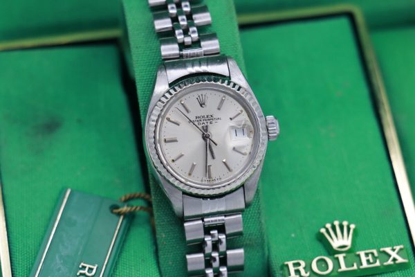 Rolex Lady Datejust 6917 Silver Sigma Dial Jubilee Oval Band Box & Papers - Image 10