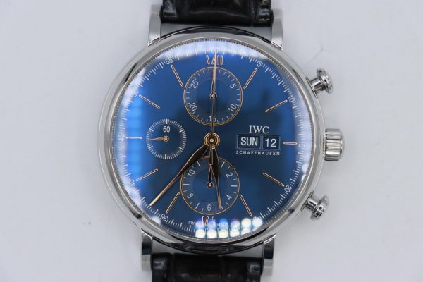 IWC Portofino IW391036 Chronograph Blue Dial 42mm Box & Papers Year 2020 