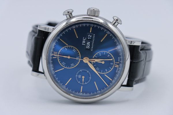 IWC Portofino IW391036 Chronograph Blue Dial 42mm Box & Papers Year 2020 - Image 5