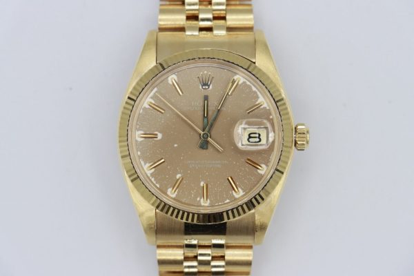 Rolex Date 1503 Tropical Champagne Dial 18K Jubilee Band 34mm Circa 1978