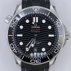 Omega Seamaster Diver 300 210.32.42.20.01.001 Black Dial Ceramic Bezel Rubber Strap Box & Papers