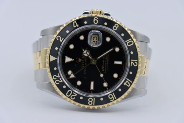 Rolex GMT-Master II 16713 Black Dial & Bezel Jubilee Band Two-Tone Circa 1991