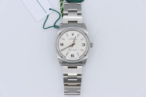 Rolex Oyster Perpetual 114200 Silver Arabic Dial 34mm Box & Papers Year 2017 - Image 2